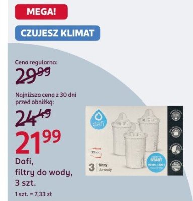 Filtry do wody Dafi, 3 szt. promocja w Rossmann