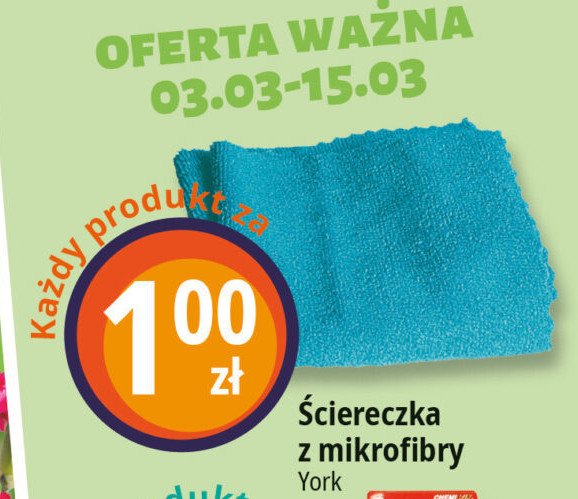 Ściereczki z mikrofibry York promocja w Leclerc