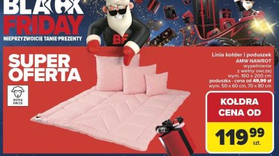 Kołdra AMW NAWROT z wełny owczej 160 x 200 cm promocja w Carrefour