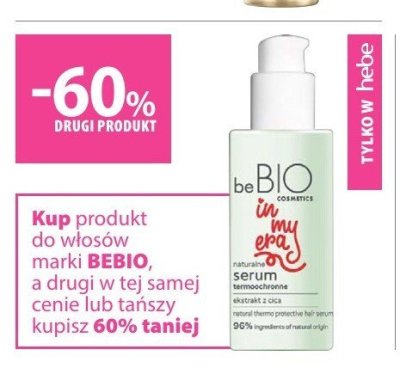 Serum do włosów beBIO in my era naturalne serum ochronne do włosów z 2 olejami promocja w Hebe