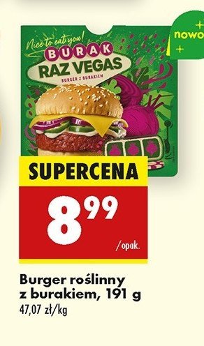 Burger roślinny z burakiem promocja w Biedronka