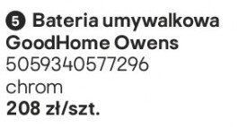 Bateria umywalkowa GoodHome Owens promocja w Castorama
