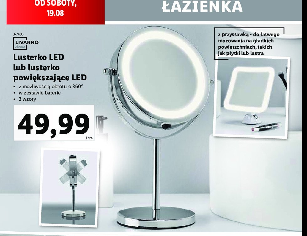 Lusterko powi臋kszaj膮ce led promocja