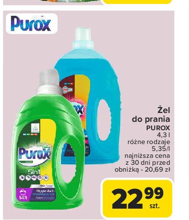 Żel do prania universal Purox promocja