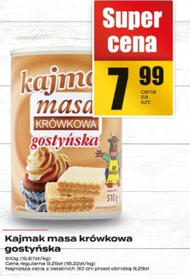 Kajmak masa krówkowa gostyńska promocja w Supeco