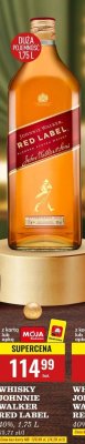 Whisky Johnnie Walker Red Label 40%, 1,75 L promocja w Biedronka