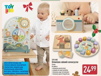 Drewniane zabawki sensoryczne  promocja w Aldi