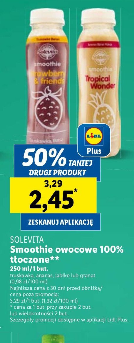 Smoothie bia艂e ananas banna kokos Solevita promocja
