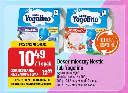 Deserek truskawka Nestle yogolino (jogolino) promocja