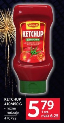 Ketchup Winiary łagodny 410/450g promocja w Selgros