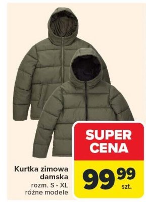 Kurtka zimowa damska promocja w Carrefour