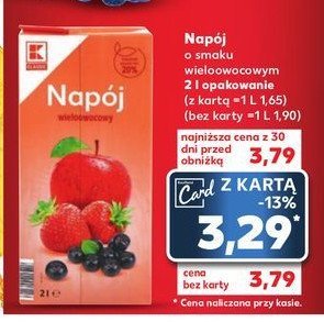 Napój wieloowocowy K-classic promocja