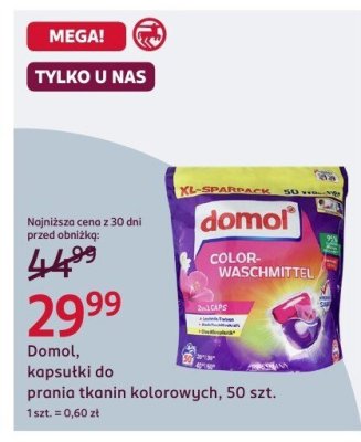 Kapsułki do prania tkanin kolorowych 50 szt. promocja w Rossmann