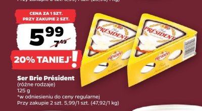 Ser Brie Président (różne rodzaje) promocja w Netto