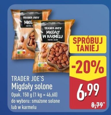Migdały solone smażone  promocja w Aldi