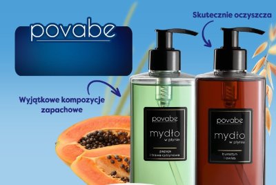 Mydło w płynie bursztyn i owies Povabe promocja w POLOmarket