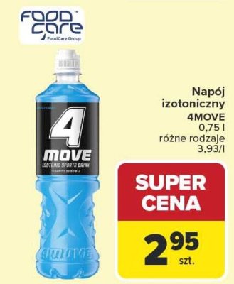 Napój izotoniczny 4MOVE różne rodzaje promocja w Carrefour