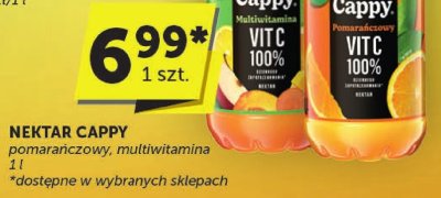 Nektar Cappy pomarańczowy, multiwitamina promocja w Euro Sklep