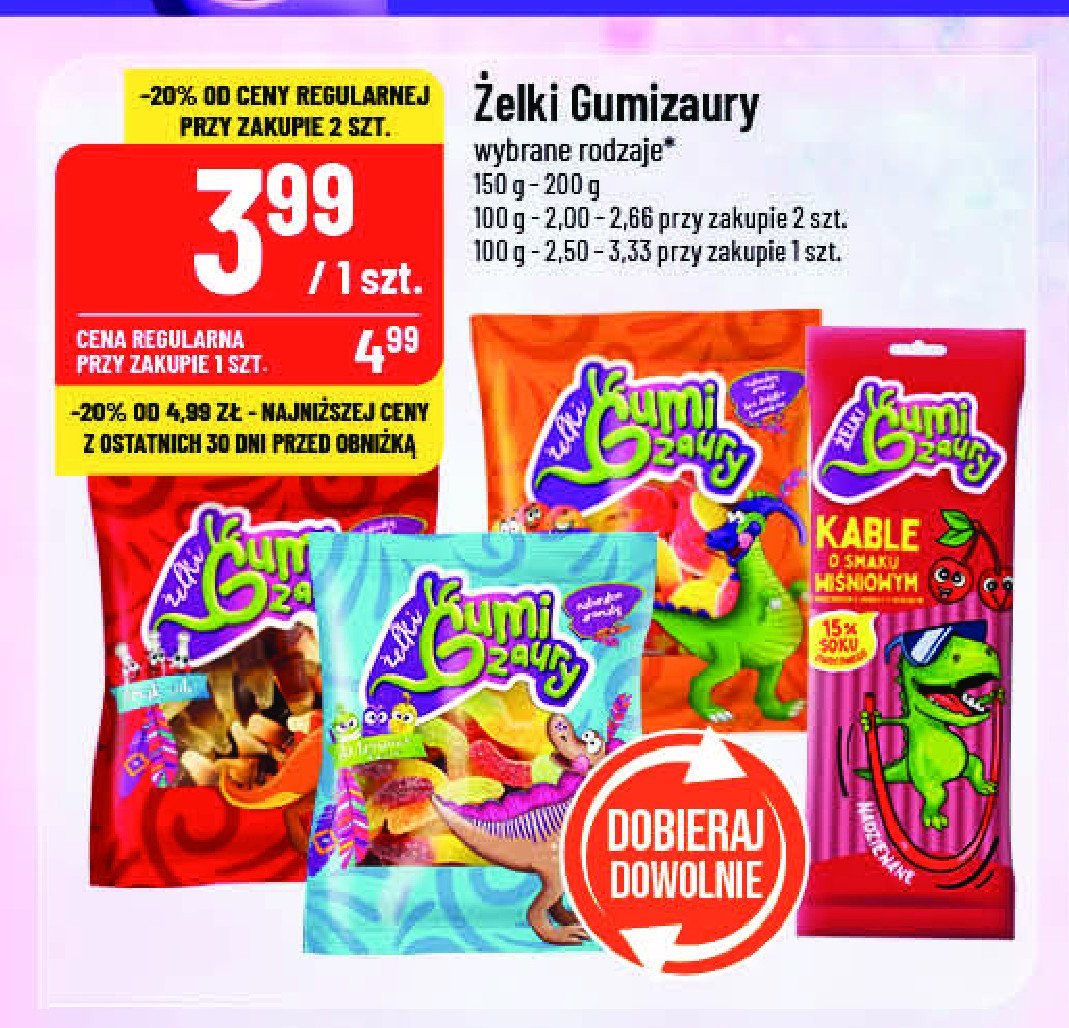 Żelki cola Żelki gumizaury promocja w POLOmarket