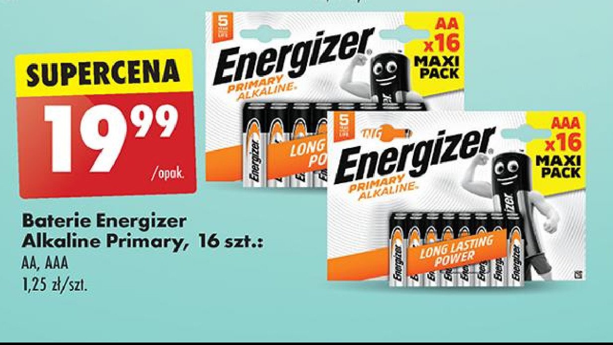 Baterie alkaiczne lr03 Energizer promocja w Biedronka