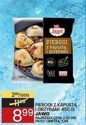 Pierogi z kapustą i grzybami Jawo 450g promocja w Wafelek