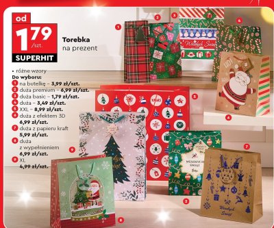 Torebka na prezent duża z papieru kraft promocja w Biedronka