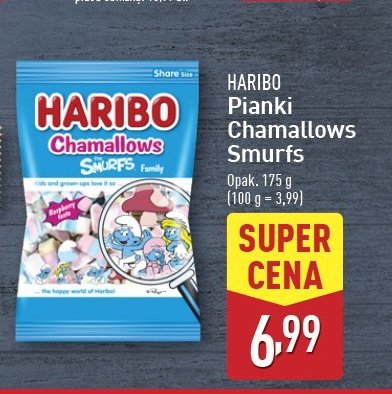 Pianka Haribo chamallows smurfs promocja