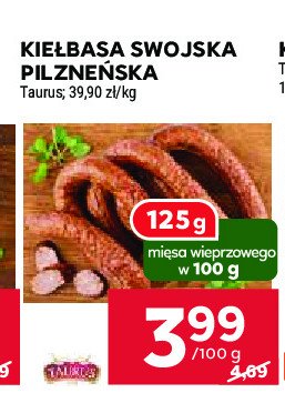 Kiełbasa swojska pilzneńska Taurus promocja w Stokrotka