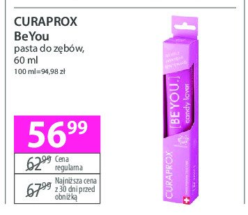 Pasta do zębów pink Curaprox be you promocja