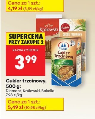 Cukier trzcinowy  promocja w Biedronka