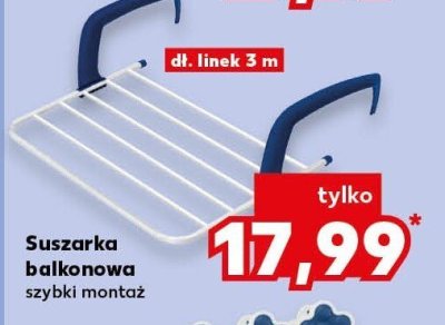 Suszarka balkonowa szybki montaż promocja w Kaufland