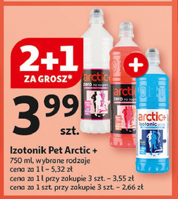 Napój izotoniczny czerwony ARCTIC PLUS ISOSPRINT promocja