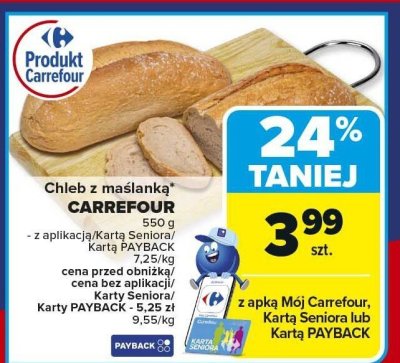 Chleb z maślanką promocja w Carrefour Market