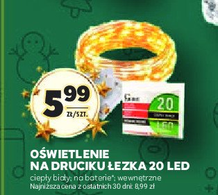 Oświetlenie na druciku łezka 20 led promocja w Stokrotka