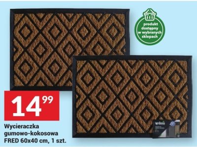 Wycieraczka gumowo-kokosowa FRED 60x40 cm, 1 szt. promocja w Twój Market