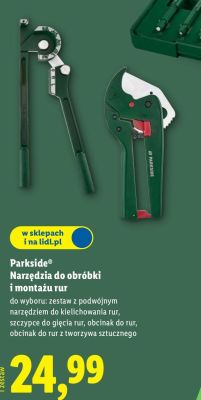 Parkside Narzędzia do obróbki i montażu rur promocja w Lidl