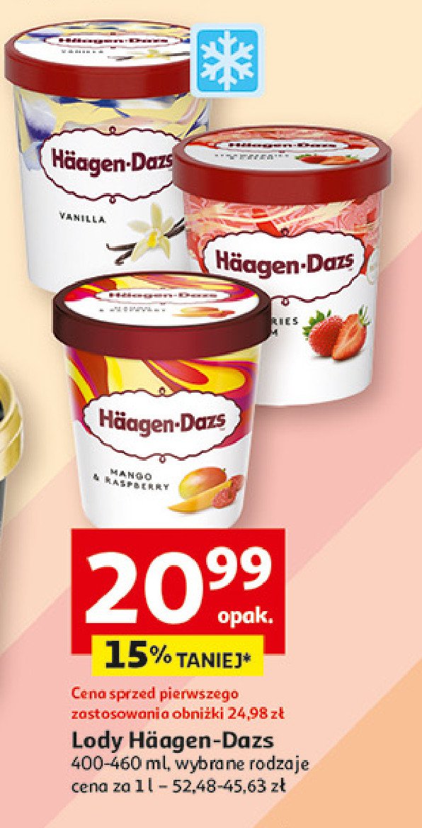 Lody mango & raspberry Haagen-dazs promocja