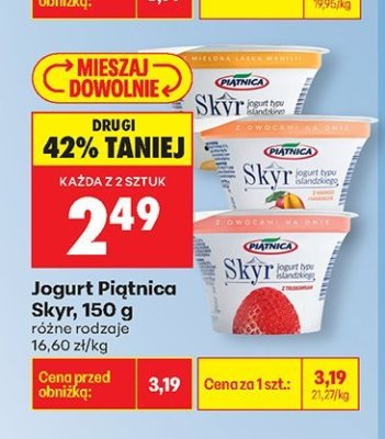 Jogurt Skyr 150g różne rodzaje promocja w Biedronka
