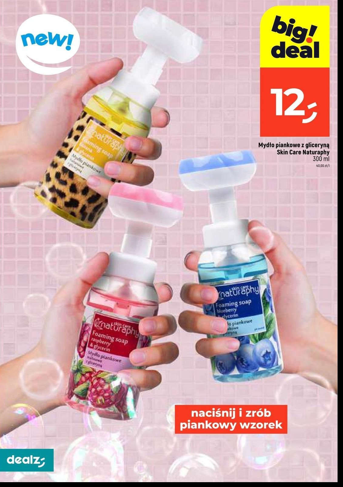 Mydło piankowe jagodowe Skincare promocja w Dealz