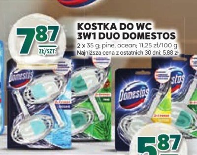 Kostka do wc 3w1 Duo Domestos pine, ocean promocja w Stokrotka