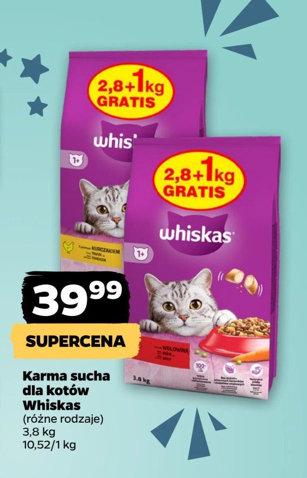 Karma dla kota wołowina Whiskas promocja