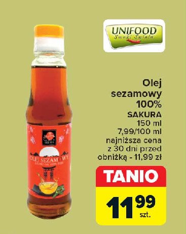 Olej sezamowy Sakura promocja