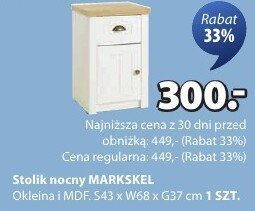Stolik nocny MARKSEL promocja w Jysk