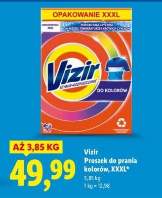 Proszek do prania kolorów Vizir, XXXL, 3,85kg promocja w Lidl