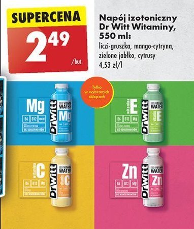 Napój liczi i gruszka Dr witt vitamin water promocja