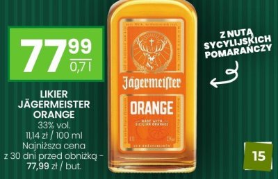 Likier Jägermeister Orange 0,7l promocja w Twój Market