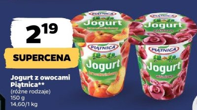 Jogurt z owocami Piątnica różne rodzaje promocja w Netto