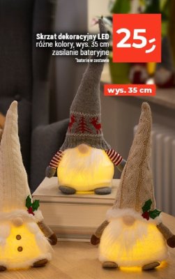 Skrzat dekoracyjny LED różne kolory wys. 35 cm zasilanie bateryjne promocja w Dealz