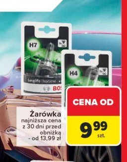 Żarówka longlife daytime h4 12 v Bosch promocja w Carrefour