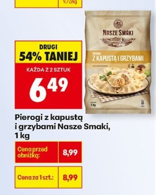 Pierogi z kapustą i grzybami Nasze Smaki, 1 kg promocja w Biedronka